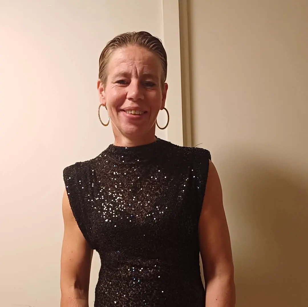 kvinde, computer, skærm, sygehus