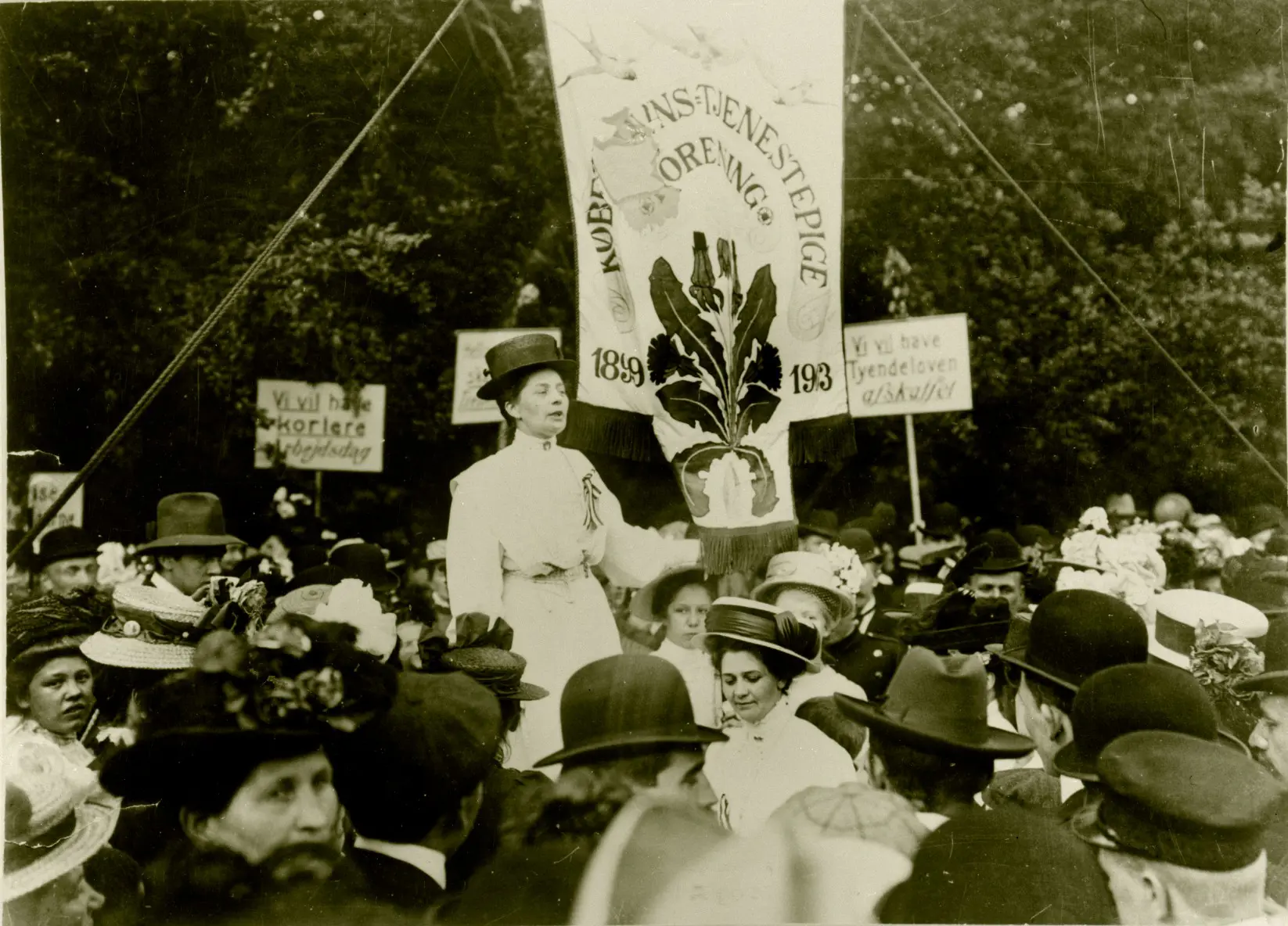 Marie Christensen møde i Søndermarken i 1907.